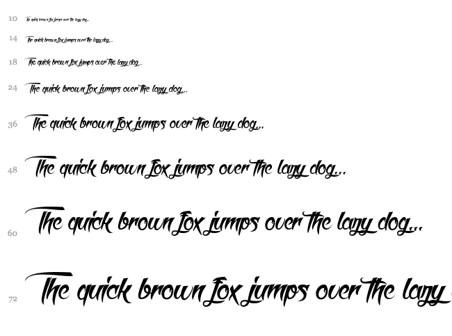 Death in the Shadow font waterfall